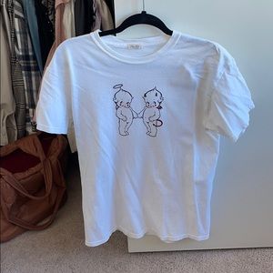 Angel devil graphic tee